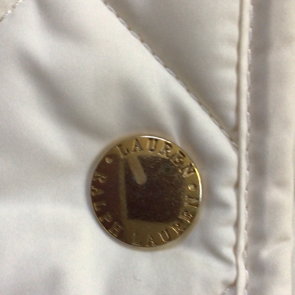 Lauren Ralph Lauren Quilted Cream Puffer Jacket - Picture 9 of 12